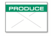 Green/White PRODUCE Label for the 18-6 Labeler  comes with security cross cuts, visit AtoZstamps.com for more
Garvey Preprinted PRODUCE Label